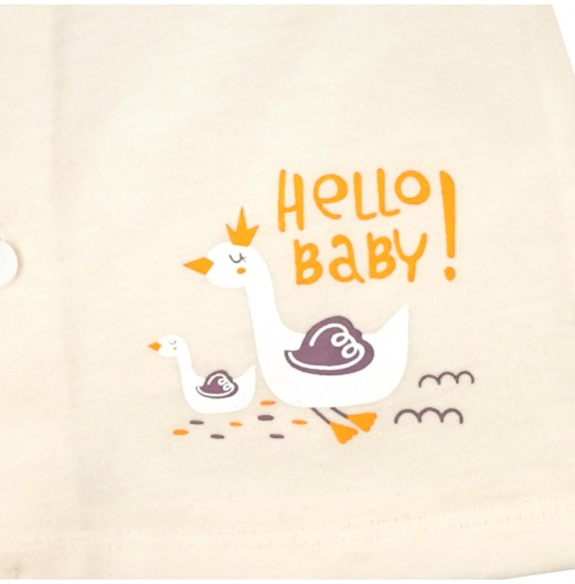 FIFFY HELLO BABY BAJU BAYI SHORT SLEEVE VEST + LONG PANT SUIT (4025026)