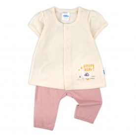 FIFFY HELLO BABY BAJU BAYI SHORT SLEEVE VEST + LONG PANT SUIT (4025026)