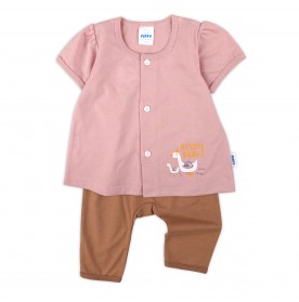 FIFFY HELLO BABY BAJU BAYI SHORT SLEEVE VEST + LONG PANT SUIT (4025026)