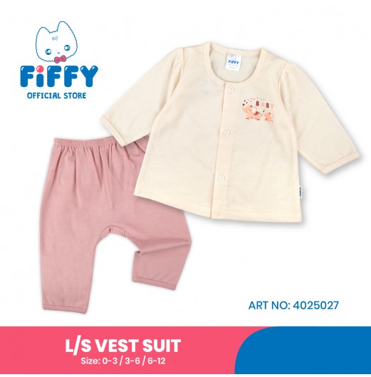 FIFFY BABY ELEPHANT BAJU BAYI LONG SLEEVE VEST SUIT (4025027)