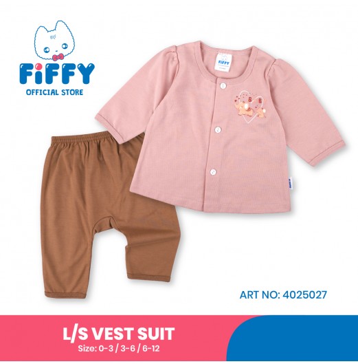 FIFFY BABY ELEPHANT BAJU BAYI LONG SLEEVE VEST SUIT (4025027)