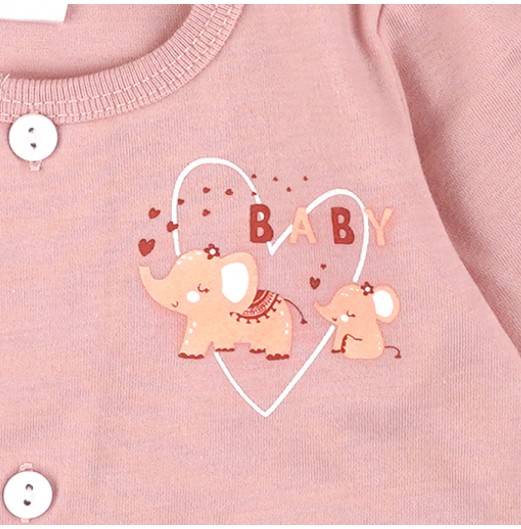 FIFFY BABY ELEPHANT BAJU BAYI LONG SLEEVE VEST SUIT (4025027)