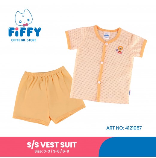 FIFFY SMILING LION SHORT SLEEVE VEST SUIT