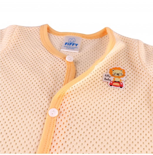 FIFFY SMILING LION SHORT SLEEVE VEST SUIT