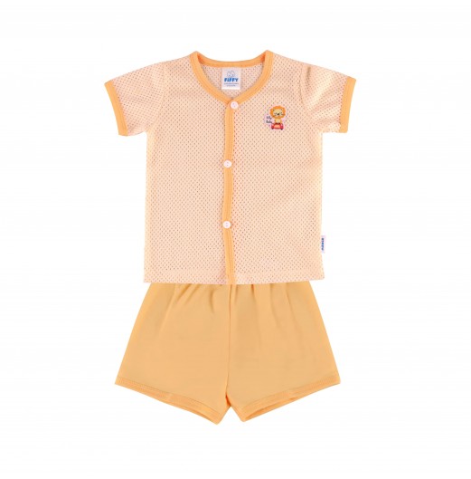 FIFFY SMILING LION SHORT SLEEVE VEST SUIT