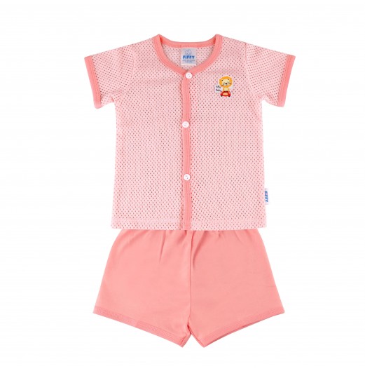 FIFFY SMILING LION SHORT SLEEVE VEST SUIT