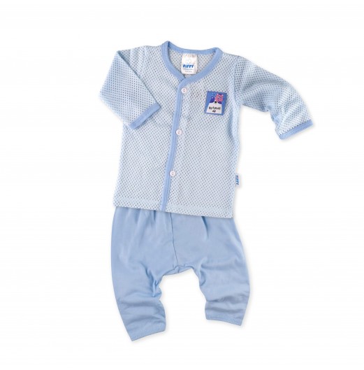 FIFFY GOOD NIGHT BEAR LONG SLEEVE VEST SUIT