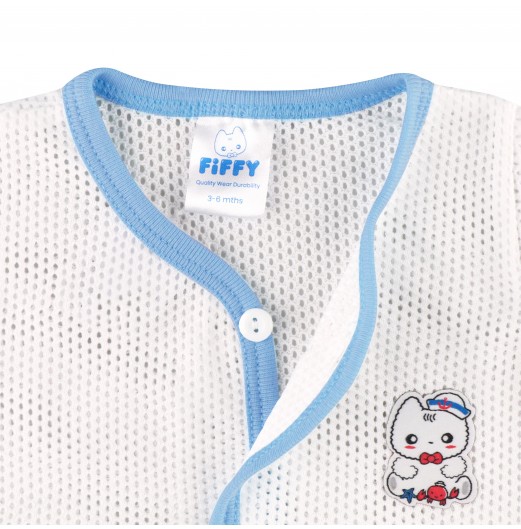 FIFFY CRAB BABY LONG SLEEVE VEST SUIT