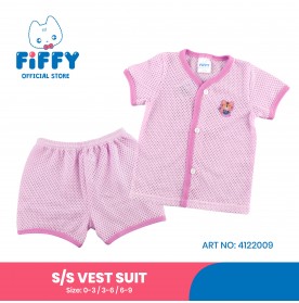 FIFFY NOODLE BEAR SHORT SLEEVE VEST SUIT