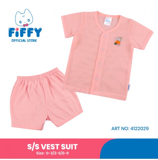 FIFFY PUMPKIN NIGHT SHORT SLEEVE VEST SUIT