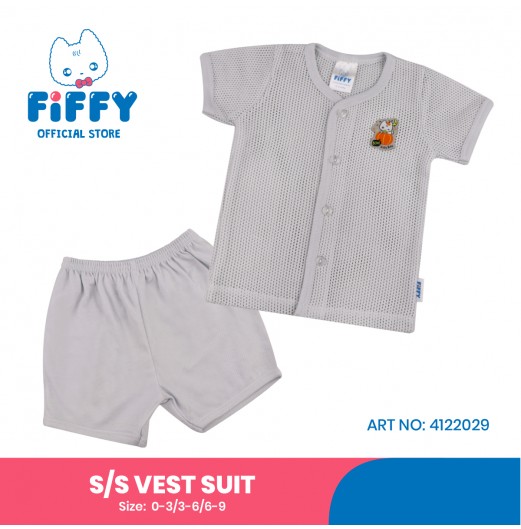 FIFFY PUMPKIN NIGHT SHORT SLEEVE VEST SUIT