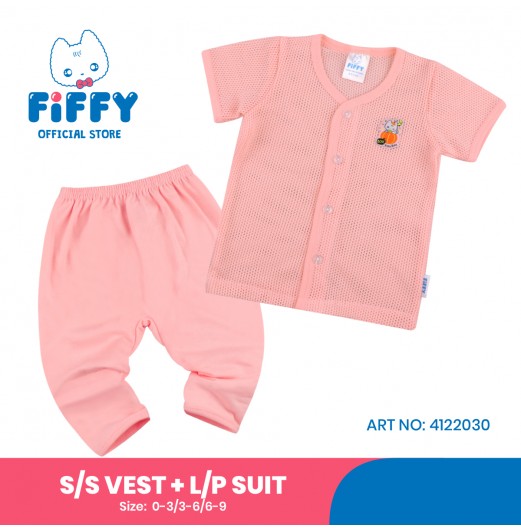 FIFFY PUMPKIN NIGHT SHORT SLEEVE VEST+ LONG PANT SUIT