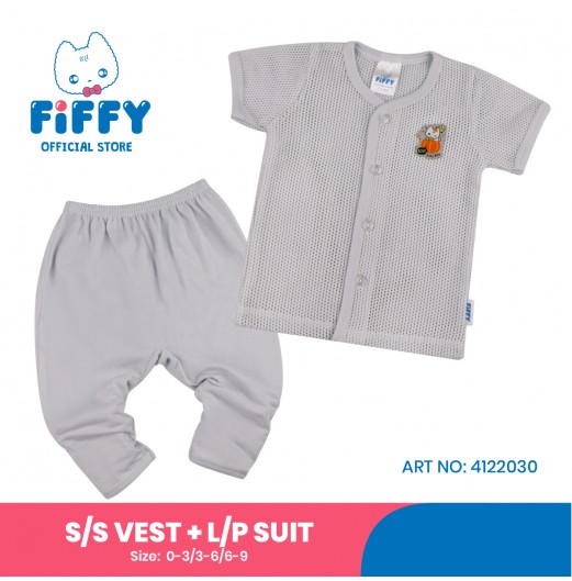 FIFFY PUMPKIN NIGHT SHORT SLEEVE VEST+ LONG PANT SUIT