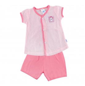 FIFFY PINKLY LOVE SHORT SLEEVE VEST SUIT