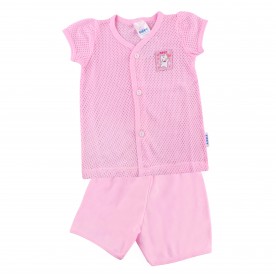 FIFFY PINKLY LOVE SHORT SLEEVE VEST SUIT