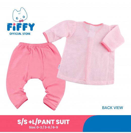 FIFFY PINKY HEART LONG SLEEVE VEST SUIT