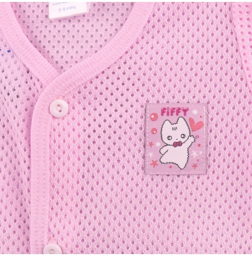 FIFFY PINKY HEART LONG SLEEVE VEST SUIT