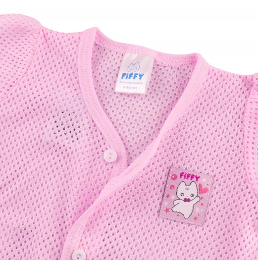 FIFFY PINKY HEART LONG SLEEVE VEST SUIT