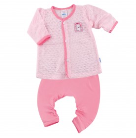 FIFFY PINKY HEART LONG SLEEVE VEST SUIT