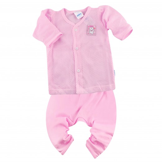 FIFFY PINKY HEART LONG SLEEVE VEST SUIT