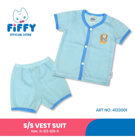 FIFFY WILD SPACE  SHORT SLEEVE VEST SUIT