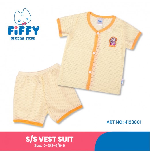 FIFFY WILD SPACE  SHORT SLEEVE VEST SUIT