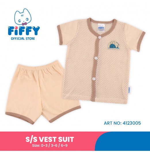 FIFFY WHALE DREAM SHORT SLEEVE VEST SUIT