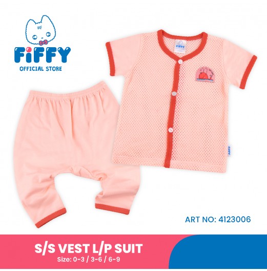 FIFFY WHALE DREAM SHORT SLEEVE VEST+ LONG PANT SUIT