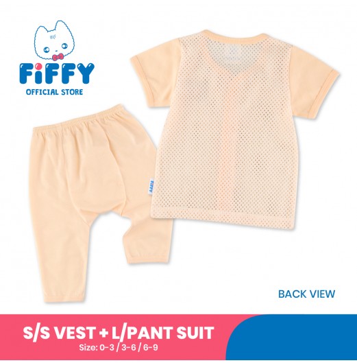 FIFFY HAPPY PLAY SHORT SLEEVE VEST+ LONG PANT SUIT