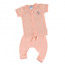 FIFFY SWEET APPLE SHORT SLEEVE VEST+ LONG PANT SUIT