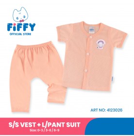 FIFFY LOVE BALLOON SHORT SLEEVE VEST+ LONG PANT SUIT