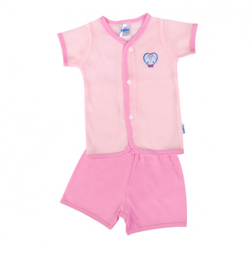 FIFFY WONDERING BABY SHORT SLEEVE VEST+ LONG PANT SUIT