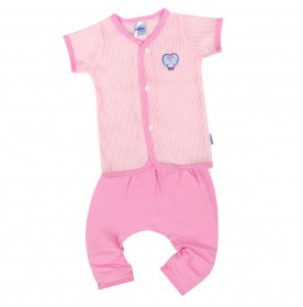 FIFFY ADORKABLE BABY  SHORT SLEEVE VEST+ LONG PANT SUIT