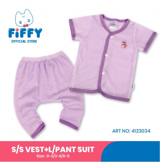 FIFFY DINO SPACE EXPLORER SHORT SLEEVE VEST+ LONG PANT SUIT