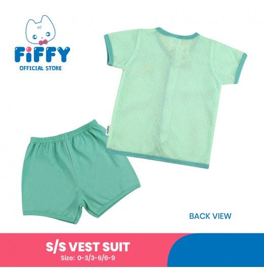 FIFFY CUTEMON SHORT SLEEVE VEST SUIT