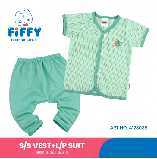 FIFFY CUTEMON SHORT SLEEVE VEST+ LONG PANT SUIT