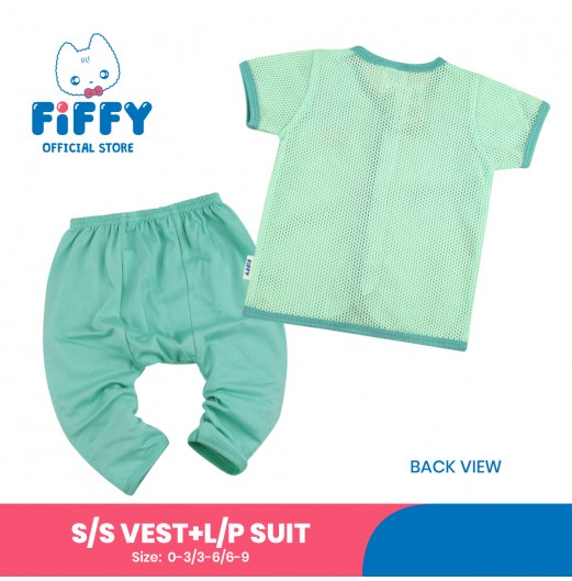 FIFFY CUTEMON SHORT SLEEVE VEST+ LONG PANT SUIT