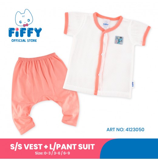 FIFFY FREEDOM FOR DINO SHORT SLEEVE VEST+ LONG PANT SUIT