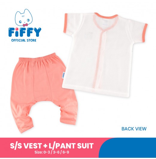 FIFFY FREEDOM FOR DINO SHORT SLEEVE VEST+ LONG PANT SUIT