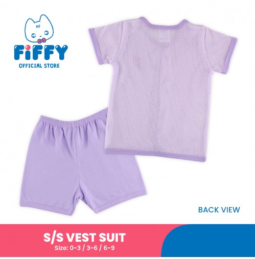 FIFFY BABY'S WINK SHORT SLEEVE VEST SUIT