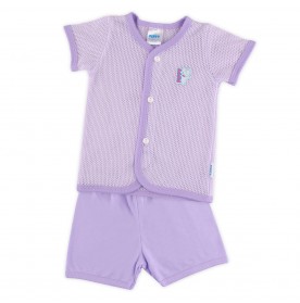 FIFFY BABY'S WINK SHORT SLEEVE VEST SUIT