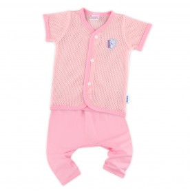 FIFFY BABY'S WINK SHORT SLEEVE VEST+ LONG PANT SUIT