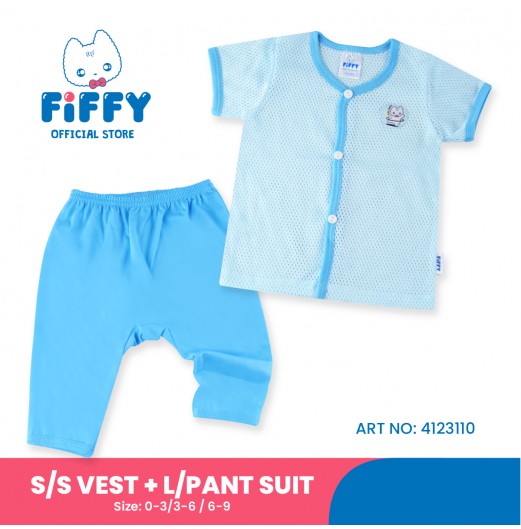 FIFFY DANCING CHAMPION SHORT SLEEVE VEST+ LONG PANT SUIT