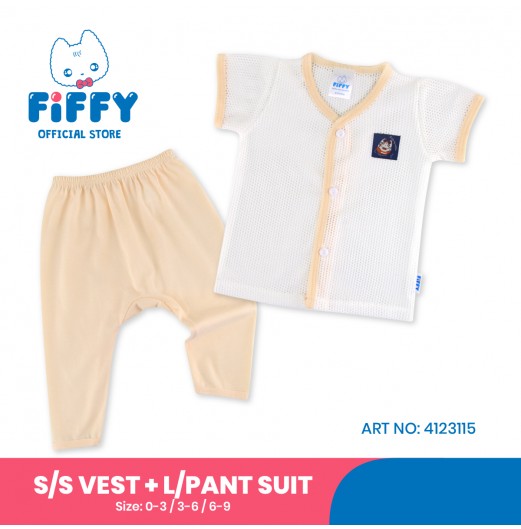 FIFFY SUMMER DREAM SHORT SLEEVE VEST+ LONG PANT SUIT