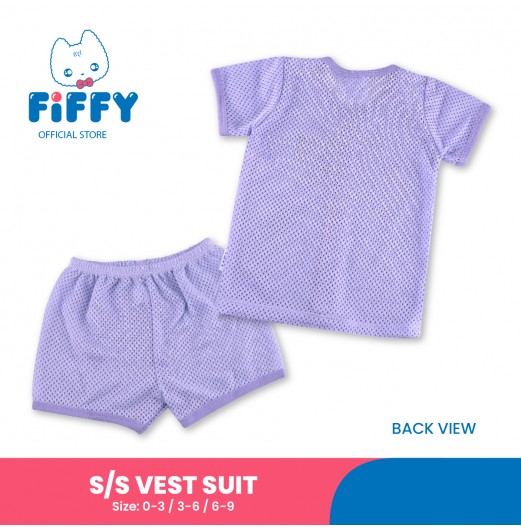 FIFFY ALRIGHT WINK SHORT SLEEVE VEST SUIT (4123118)