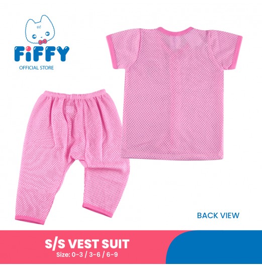 FIFFY ALRIGHT WINK SHORT SLEEVE VEST+ LONG PANT SUIT