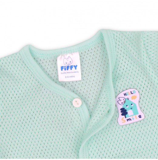 FIFFY BAJU BAYI HELLO SMILE SHORT SLEEVE VEST SUIT (4125001)