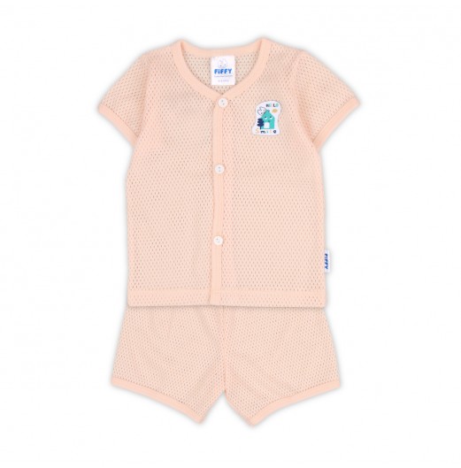 FIFFY BAJU BAYI HELLO SMILE SHORT SLEEVE VEST SUIT (4125001)