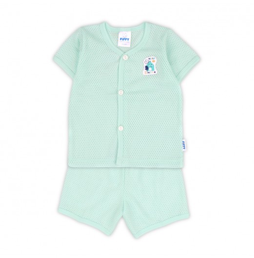 FIFFY BAJU BAYI HELLO SMILE SHORT SLEEVE VEST SUIT (4125001)
