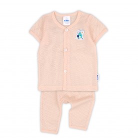 FIFFY BAJU BAYI HELLO SMILE SHORT SLEEVE VEST + LONG PANT SUIT (4125002)